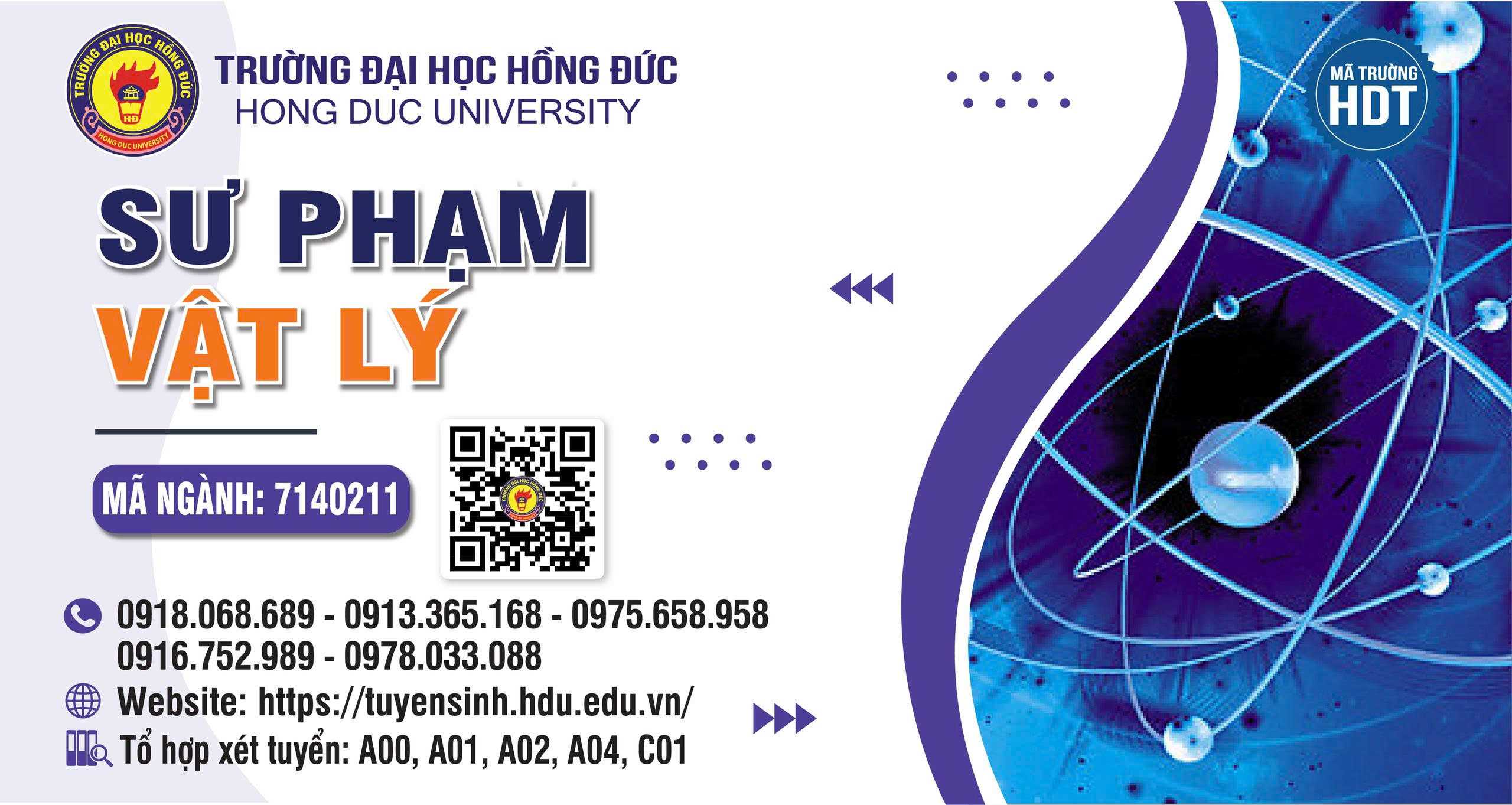 Ngành Sư phạm Vật lý- Mã ngành: 7140211